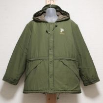 カーキPロゴフードジャケット