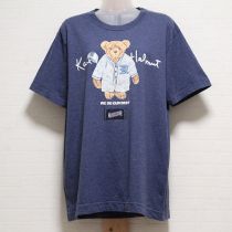 青ベースボールくまTシャツ【4(L)】