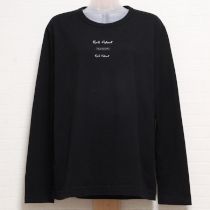 黒ロゴパッチ使い長Tシャツ【3(M)】