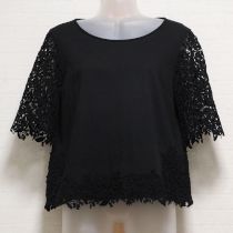 黒鈴蘭ケミカルレースカットソーブラウス【3(9号)】