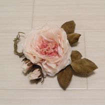 ピンク薔薇コサージュ