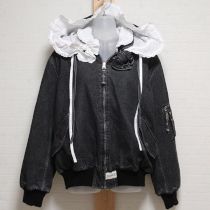黒ロゴデニムブルゾン