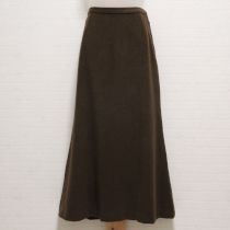 こげ茶Aラインウールスカート【L】