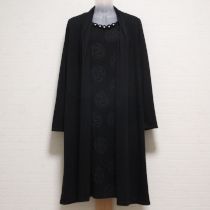 黒カメリアアンサンブル風カットソーチュニック【3(9号)】