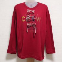 赤リボン使い長Tシャツ【M】