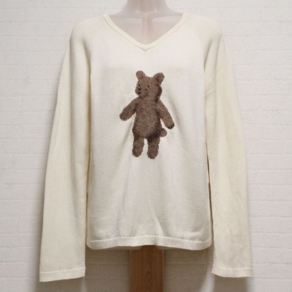 /ピンクハウス/かわいいくま柄ベージュセーター 生成くまVネックセーター - ピンクハウス通販｜リサイクルブティック