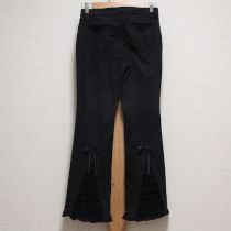 黒チュール使いストレッチパンツ【S】