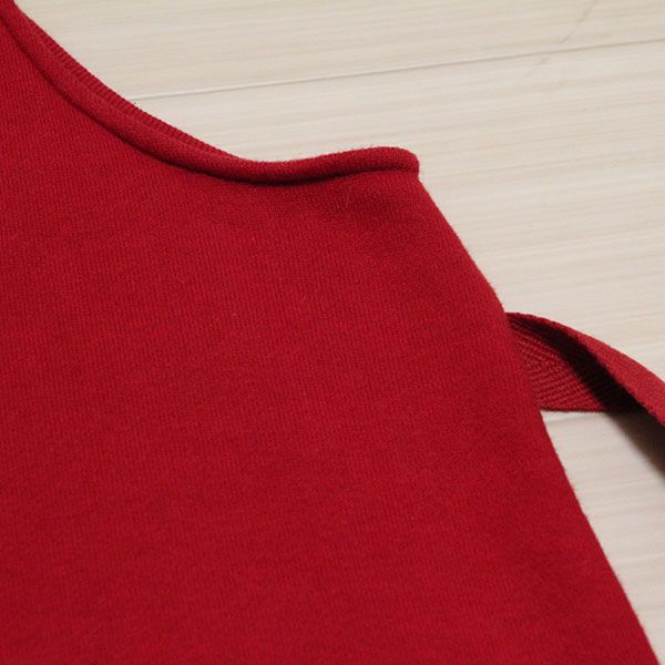 赤リボン付きスウェットジャンパースカート