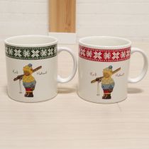 スキーくま柄マグカップ2個セット