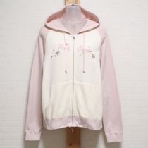 生成×ピンクチェリーブロッサム刺繍パーカー【4(L)】