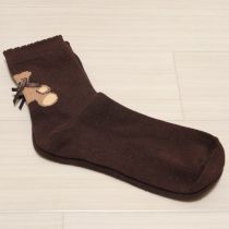 茶リボンベアーソックス