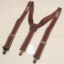 茶ロゴ入りサスペンダー