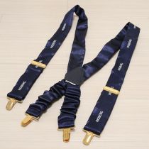紺ロゴ入りサテンサスペンダー