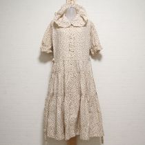 生成小薔薇フード付きワンピース