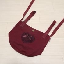 ボルドーピコフリルハートミニショルダーバッグ