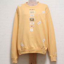 イエローロゴパッチトレーナー【L】