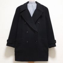 黒カシミヤ混コート