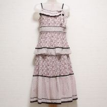 ピンク花刺繍キャミ&スカート