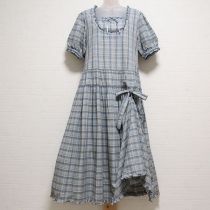 ブルー系ロゴ入りオリチェワンピース