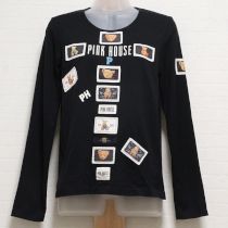 黒くまワッペン付き長Tシャツ【M】