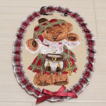 ベージュ系ハイランドダンス刺繍ワッペン
