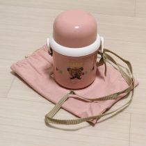 ピンク顔くま水筒