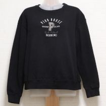 黒ロゴ刺繍スウェットプルオーバー