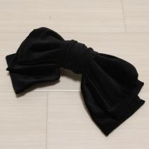 黒ベロアビッグリボンバレッタ