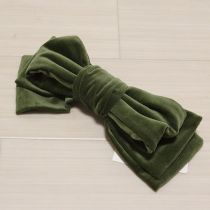 カーキベロアビッグリボンバレッタ