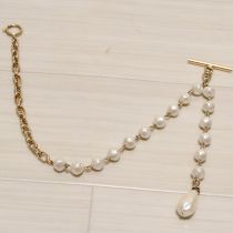 ゴールドパールチャーム引っ掛けチェーン