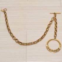 ゴールドロゴリング引っ掛けチェーン
