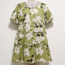 薄荷系マグノリアローンチュニックブラウス