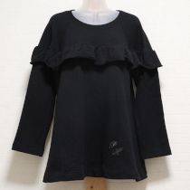 黒ロゴ刺繍入りスウェットチュニック