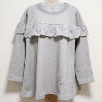 グレーロゴ刺繍入りスウェットチュニック