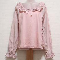 ピンクローン袖カットソー【4(L)】