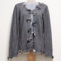 グレーリボン使いカーディガン