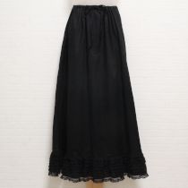 黒裾ドットチュールフリルローンスカート