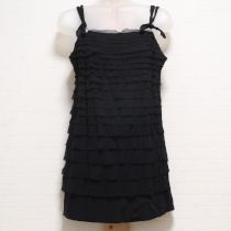 黒段々カットオフフリルキャミソール