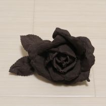 こげ茶薔薇コサージュ