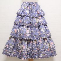 パープル系薔薇の森段々スカート