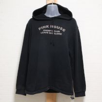 黒ロゴ刺繍パーカー【L】