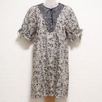 グレー系レース使い花柄チュニック
