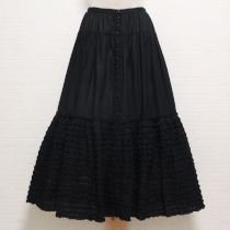 黒ピコフリルローンスカート