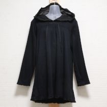 黒ローンフードカットソーチュニック