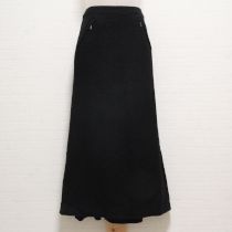 黒ジップポケットツイードスカート