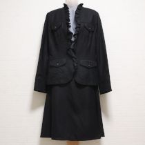 黒フリル使いジャケット&巻きスカート【13号】