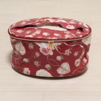 赤フリルローズバニティバッグ