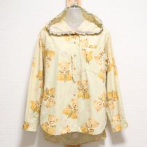 薄荷系宝石くまフード付きブラウス【L】