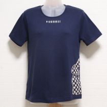 紺うさぎパッチTシャツ【L】
