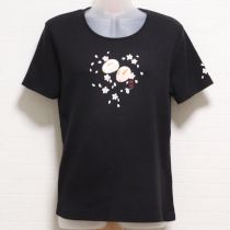 黒桜うさぎTシャツ【L】